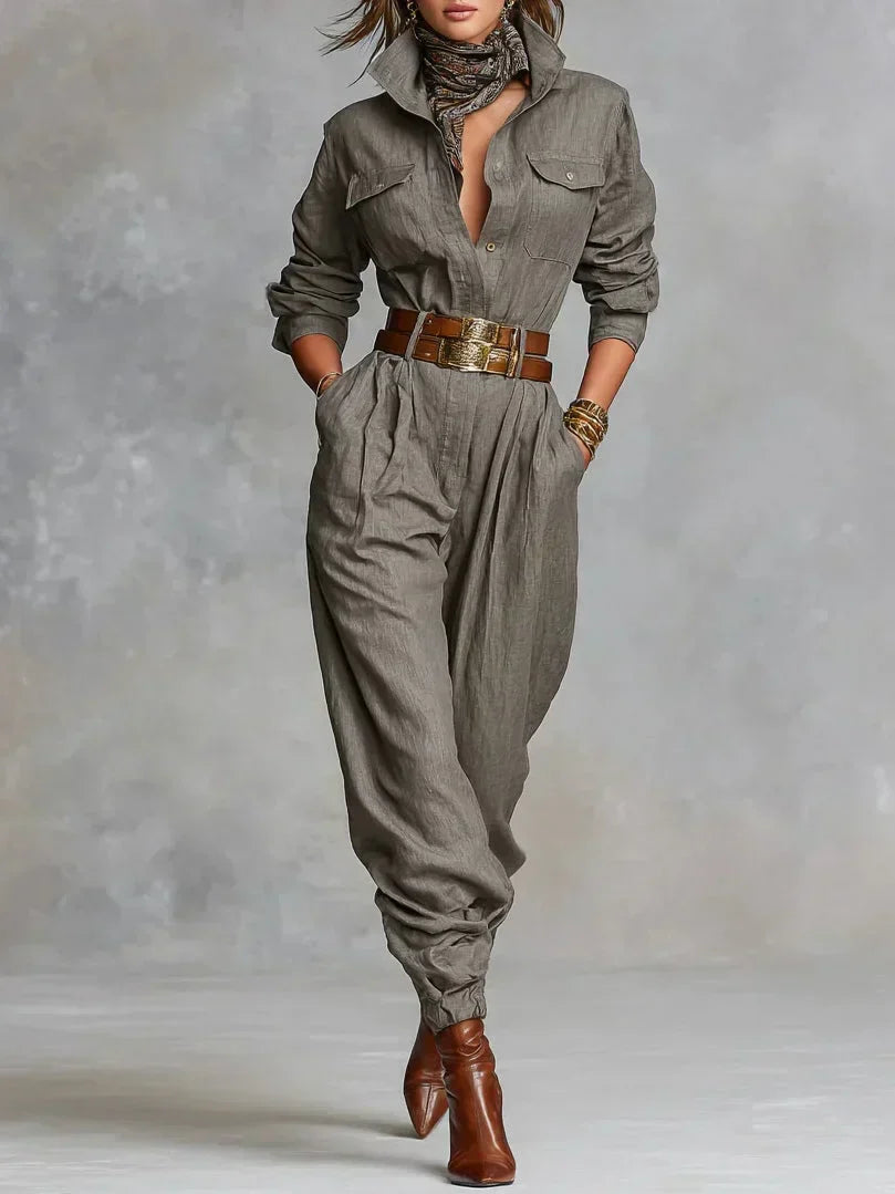 Megan | Jumpsuit van gemengde stof