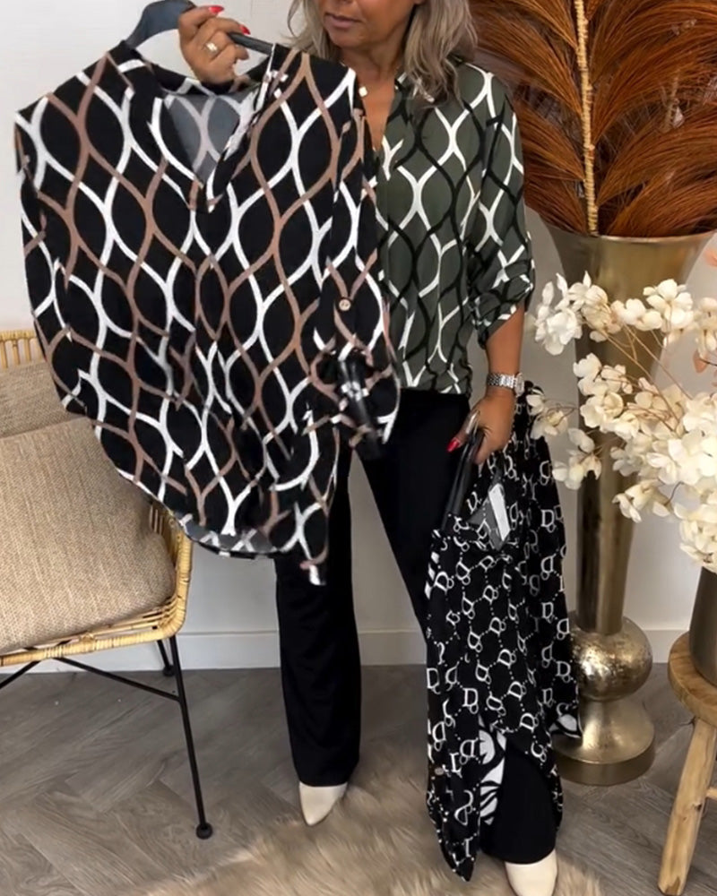 Noor | Blouse met Grafische Print