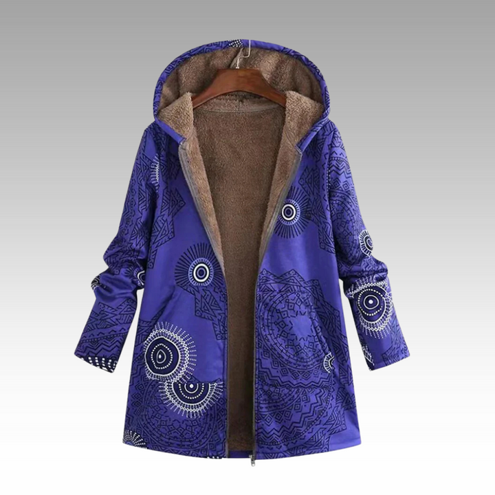 Zerinde | Artistieke Hooded Jas met Uniek Patroon