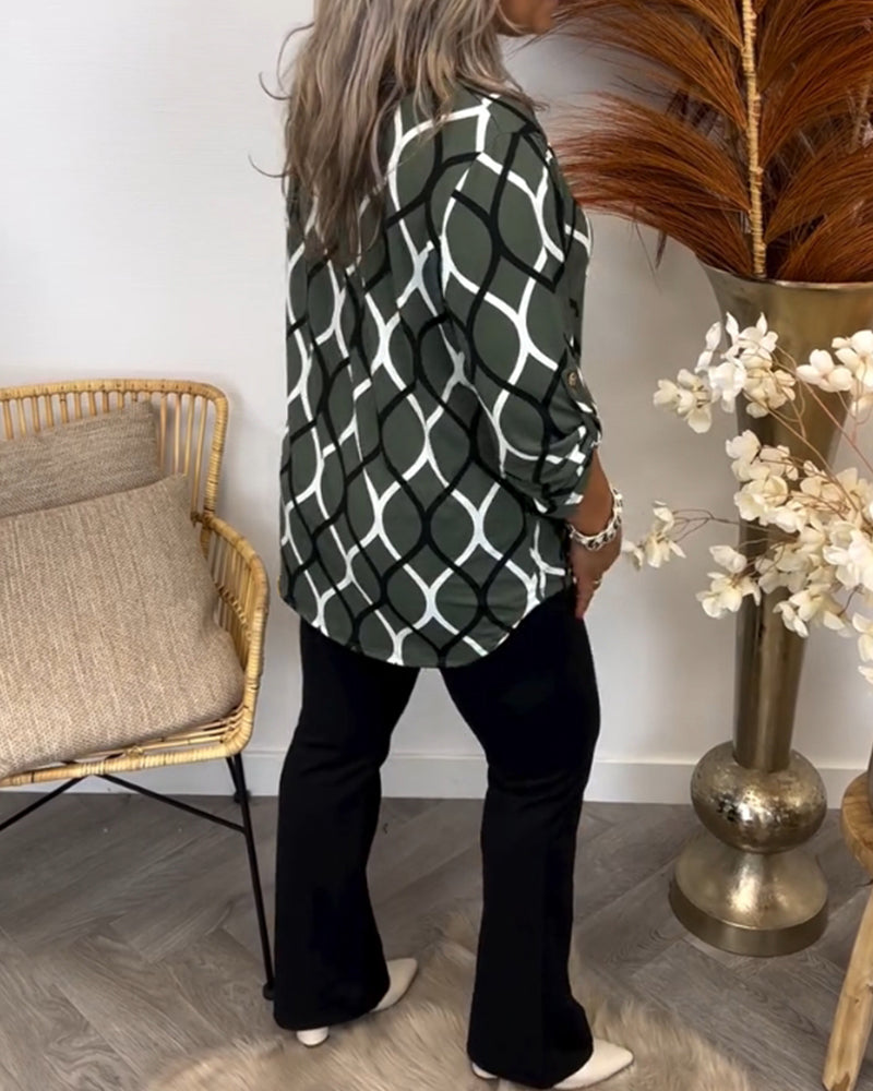 Noor | Blouse met Grafische Print