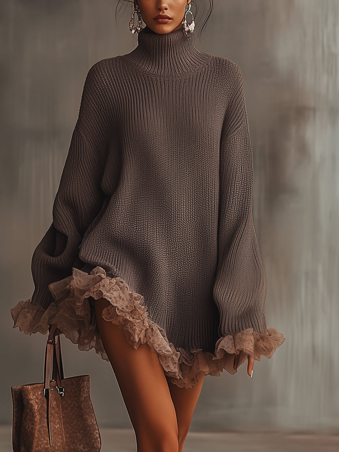 Ninette | Dames Ruffle Trui Jurk