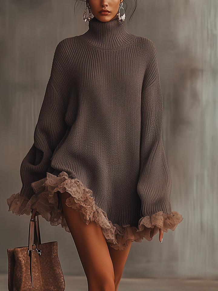Ninette | Dames Ruffle Trui Jurk