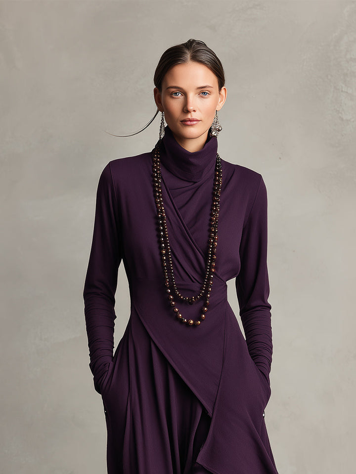 Natalie | Elegante gedrapeerde jurk