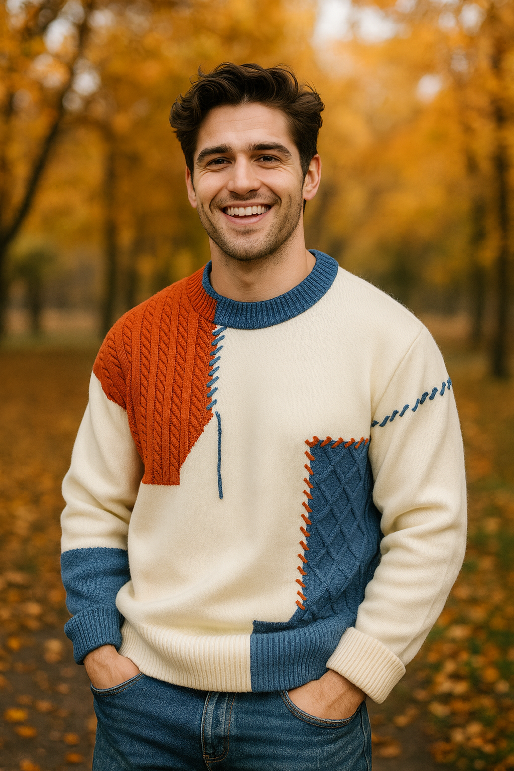 FRESH LABEL | Arty Patch Sweater