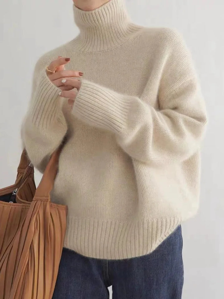 Fenlise | Luxe Trui Met Hoge Kraag