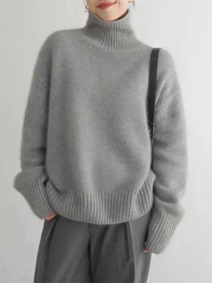 Fenlise | Luxe Trui Met Hoge Kraag