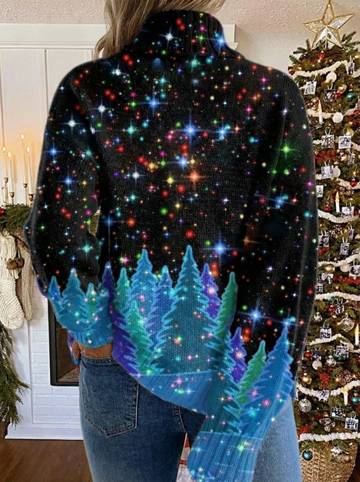 Saraya | Kersttrui Met Sterrenprint