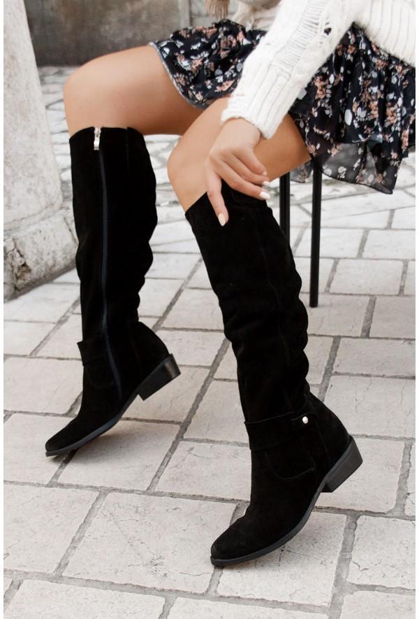 Zavira | Elegante, warme suede laarzen voor dames