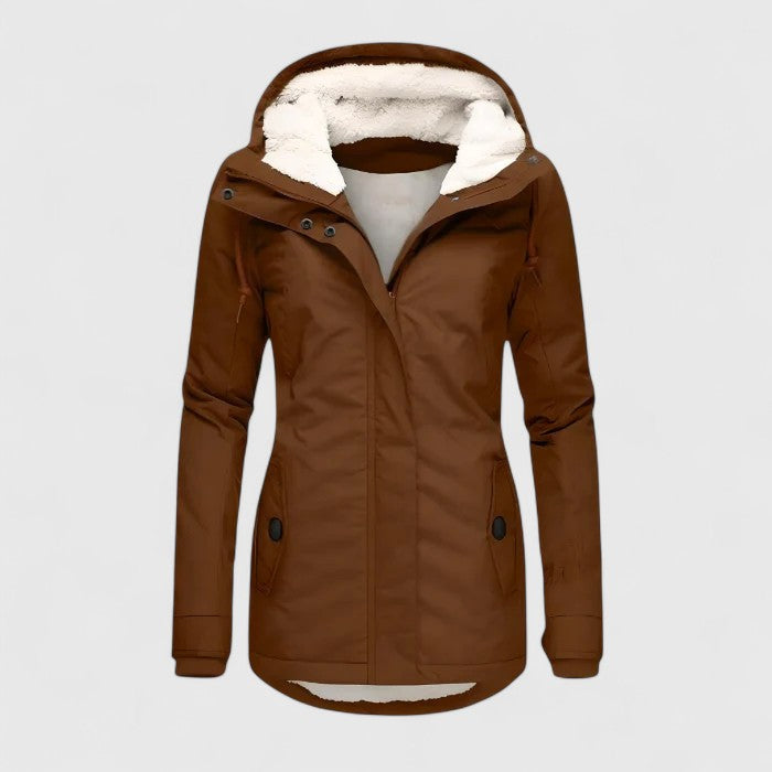 Fivianne | Comfortabele Hooded Jas met Zachte Afwerking