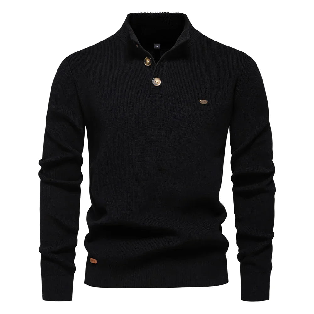 Marvion | Heren Trui Met Knoopdesign