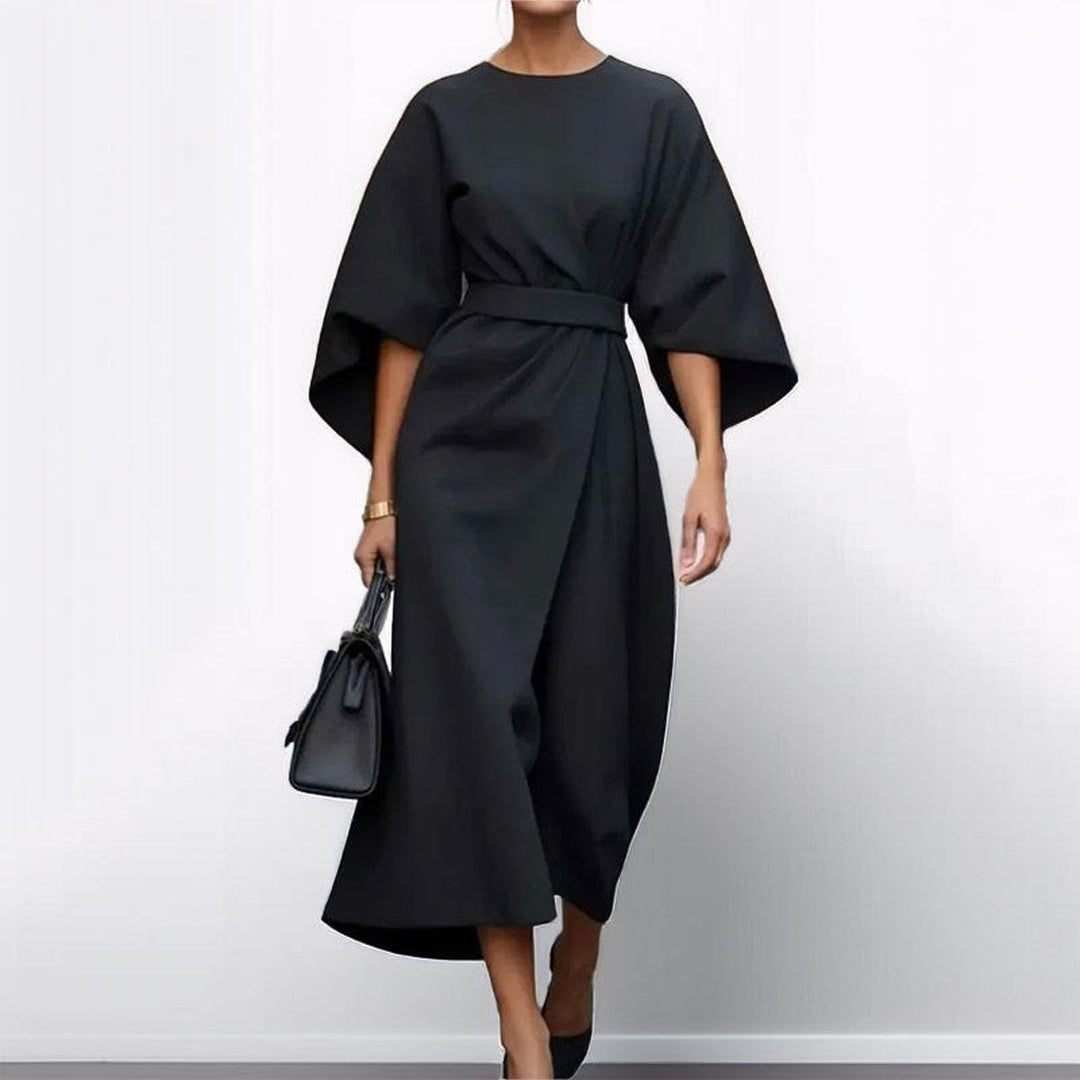 Eldra | Maxi-jurk met vleermuismouwen