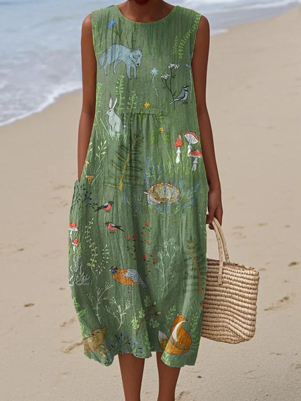 Hope | Woodland Midi-jurk
