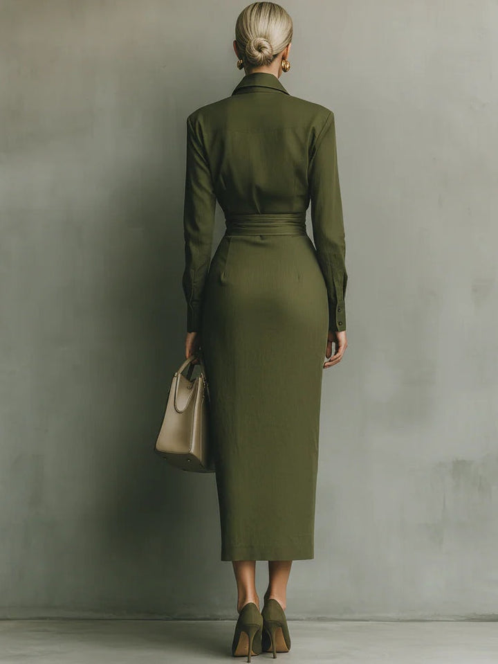 Sairen | Elegante Getailleerde Wikkeljurk