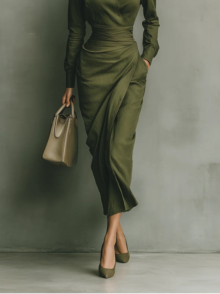 Sairen | Elegante Getailleerde Wikkeljurk