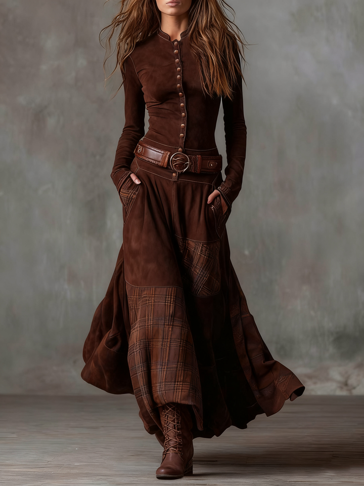 Michelle | Suède jurk met riem