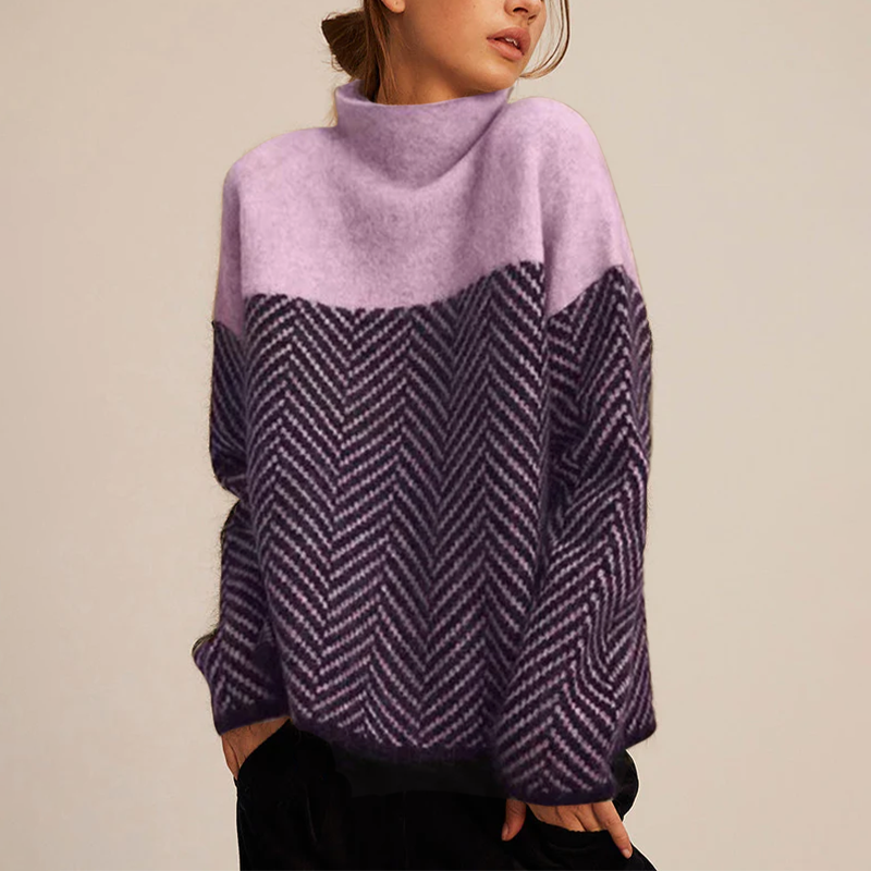 Lilvienne | Trui met Visgraatpatroon
