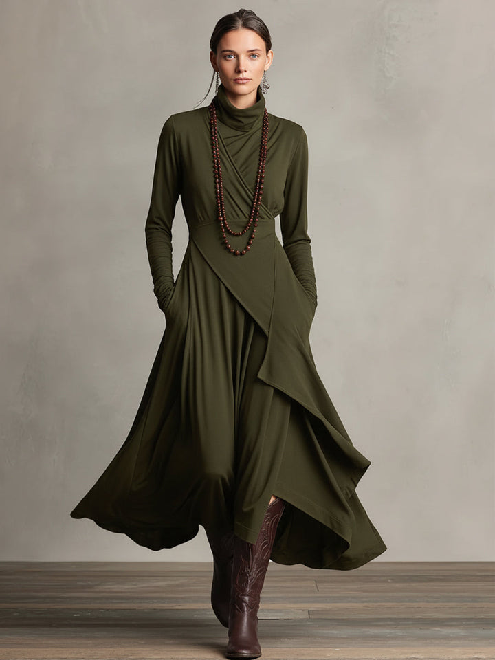 Natalie | Elegante gedrapeerde jurk