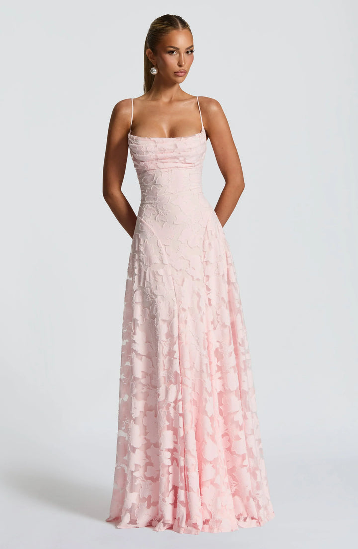 Liorne | Elegante Maxi Jurk Met Open Rug