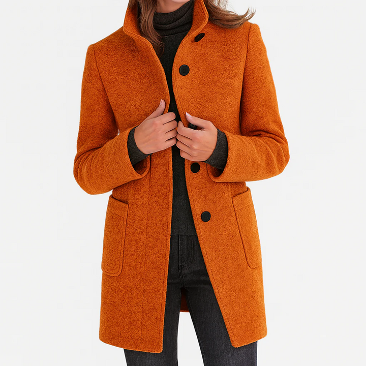 Victoria | Comfortabele Damesjas met Hoge Kraag