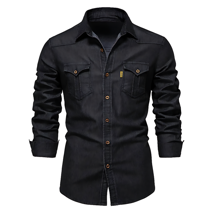 Jim | Katoen denim overhemd